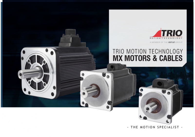 Efficient and precise operation of the servo motors Trio Motion MXL & MXM-3