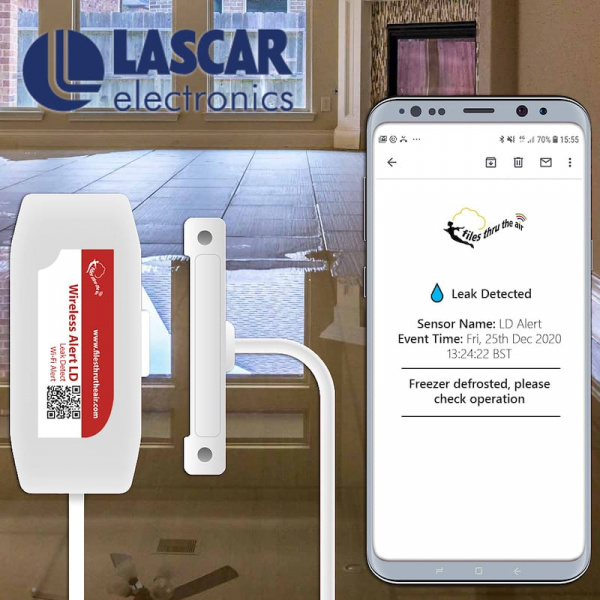 Bezvadu plūdu detektors telpām - Lascar Wireless Alert LD-0