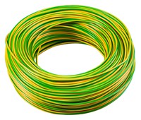 Wire, 2,5mm2, H07V-K, coil 100m, yellow/green, XC01050204 Schrack Technik