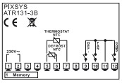 Termoregulators 230VAC 2 Al NTC-3 RL-230V, 0…100°C, ATR131-3B Pixsys