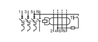 Kombinētais noplūdes automātslēdzis (RCBO), 16A, 3P+N, 6kA, AK668816 Schrack Technik