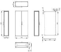 Металлический распределительный шкаф 2000 x 1000 x 400mm (В x Ш x Г), IP55, AC201042 Schrack Technik