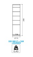 EOS Modulārā signalizācijas kolonna WM LT + 3LM + SOUNDER, , 36904 Sirena