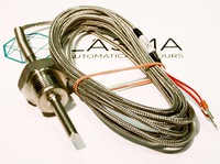 Temperatūras sensors ar vītni, PT100, 6 x 80mm, kabelis 3m, -50….500ºC, ET211 Evikon