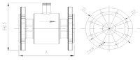 Plūsmas mērītājs elektromagnētiskais ar iebuvetu kotrolieri - Aplisens: PEM-1000ALW/DN350/316Ti/hardrubber/RS485/80…260VAC