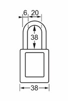 Zenex padlock - Keyed Alike and Master Keyed (Master Key to order separately) padlock - Key retaining MOQ 6