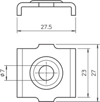 Sietveida renes stiprinājums / fiksators (50mm platumam) (6016674/ 15 KTS 400 GKB 34 G)