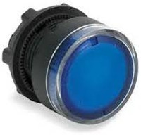 Pogas galva 22mm, ar atsperi, caurspīdīga zila, ZB5AW363 Schneider Electric
