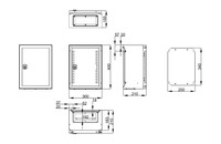 Металлический распределительный шкаф, 400 x 300 x 210 (В x Ш x Г), IP65, WSA4030210 Schrack Technik