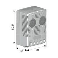 Termostats sildītājam un ventilatoram, 0…60C, 1 NO + 1 NC, IUK08563 Schrack Technik