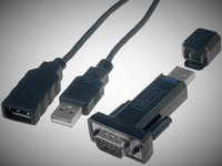 Adapteris, USB 2.0; D-Sub 9pin plug, USB-A plug; 0.8m