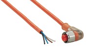 Konektors ar kabeli DOL-1204-L10M, M12, 4-PIN, leņķiskais, mamma, kabelis 10m, IP67, LED, 6027946 Sick
