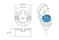 THU1102 - UNIVERSAL TEMPERATURE HEAD TRANSMITTER WITH 4..20 MA OUTPUT