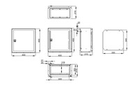 Металлический распределительный шкаф, 400 x 400 x 210 (В x Ш x Г), IP65, WSA4040210 Schrack Technik