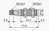 Ultraskaņas devējs M18 PNP,NO