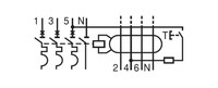 Kombinētais noplūdes automātslēdzis (RCBO), 25A, 3P+N, 6kA, AK667825 Schrack Technik