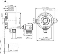 Inkrementālais enkoderis DFS60B-TGPA10000 programmable/configurable Through hollow shaft 14mm M23 12-pin connector, 1036910 Sick