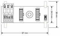Z-PC-DINAL2-17.5 adapteris uz DIN sliedes signālu pārveidotājam