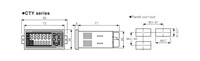 Multifuncionāls skaitītājs, 110…200 VAC, 6-simboli, CT6Y-2P4 Autonics