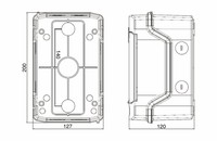 Распределительная коробка 1 ряд, прозрачные двери, IP65, BK080200 Schrack Technik