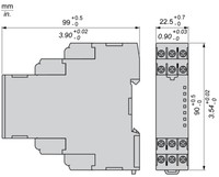 Trīs fāžu kontroles relejs 8A, 2 C/O, 208…480VAC, 0.1 s…60 min, RMNF22TB30 Schneider Electric