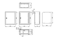 Металлический распределительный шкаф, 500 x 500 x 210 (В x Ш x Г), IP65, WSA5050210 Schrack Technik
