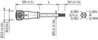 Connector with cable YF2A14-100UB3XLEAX, M12, 4-PIN, straight, female, cable 10m, IP65/IP66K/IP67, 2095609 Sick