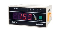 Temperatūras indikators 4 cipari, sarkani, 12mm, PT100, 110…220VAC, T4WM-N3NP4C Autonics