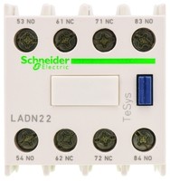 Papildkontakti 2 NO + 2 NC, no priekšas, skrūvējams, LADN22 Schneider Electric