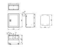 Металлический распределительный шкаф, 300 x 250 x 210 (В x Ш x Г), IP65, WSA3025210 Schrack Technik