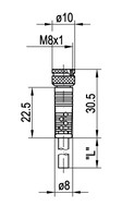 Кабель Sensopart K4-2m-G PUR M8 4-pin 90250801 Sensopart