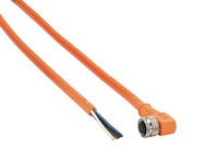 Konektors ar kabeli DOL-0804-W05M, M8, 4-PIN, leņķiskais, mamma, kabelis 5m, IP67/IP69K, 6009873 Sick