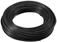 Wire, 1mm2, H05V-K, coil 100m, black, XC01040301 Schrack Technik