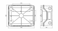 Distribution box 1 row, transparent doors, IP65, BK080202 Schrack Technik