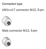 UM18-212161101 ultrask.sens., DC 10 V ... 30 V, 1 x PNP (200 mA) , 65 mm ... 350/600 mm, M12, 4-pin