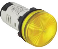 LED lampiņa dzeltena, 24 VAC/DC, 22mm, XB7EV05BP Schneider Electric