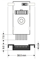 Z-PC-DIN 35mm, Back rail mounting for digital CANopen / MODbus modules (for 35 mm width devices), 1 slot block (double size), Z-PC-DIN1-35 Seneca