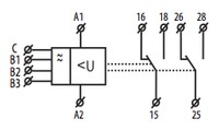 Sprieguma kontroles relejs, 230VAC, 0.1…10, 1 x C/O, HRN-41/230 Elko EP