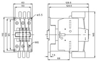 Kondensatoru kontaktors 75 kVar, spole 230V AC, LA3K7433 Schrack Technik