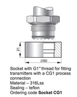 Socket  CG1'' flancis. Materiāls 316Lss, 