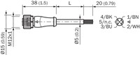 Connector with cable YF2A14-050VB3XLEAX, M12, 4-PIN, straight, female, cable 5m, IP65/IP66K/IP67, 2096235 Sick