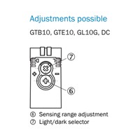Photo sensor GTB10-P4211, off target, 20...950 mm, NO/NC, PNP, 1064694 SICK