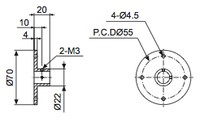 THD-WD1-C, temp.&mitr. sensors ar displeju, temp -19-60c, 0~99,9%RH,  DC 24V, 100/200mm, 4...20mA izeja (temp un mitrums)