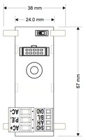 Z-PC-DIN 35mm, Back rail mounting for digital CANopen / MODbus modules (for 35 mm width devices), BackRail mounting, 35mm width, +1 slot, Z-PC-DINAL1-35 Seneca