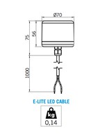 Filament lamp, orange, 24V, 28252, E-LITE, SIRENA