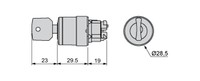 Pārslēdža galva 2 pozīcijas, ar fiksāciju, 22mm, Balta, Harmony XB5 ZB5AG02D Schneider Electric