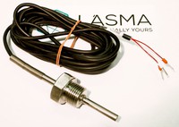 Temperature sensor with a thread, PT100, 6 x 200mm, cable 3m, -50….250ºC, ET211 Czaki