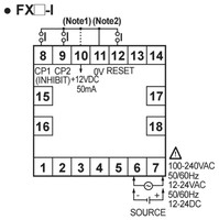 FX6-I, impulsu skaitītājs/taimeris, 100-240VAC
