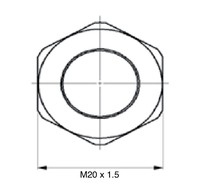 Metric Counter Nut M20x1.5, M271020--- Schrack Technik
