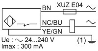Kapacitatīvais sensors M30 240VAC NC 2 vadi